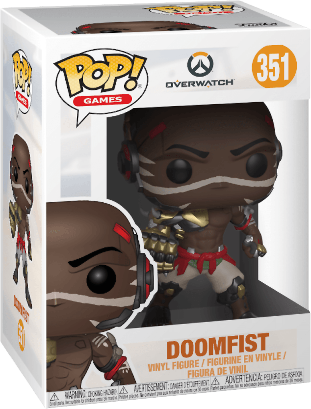 Funko Pop Games Overwatch Doomfist - Pop Games Overwatch Doomfist #351 Vinyl Figure Clipart (634x833), Png Download