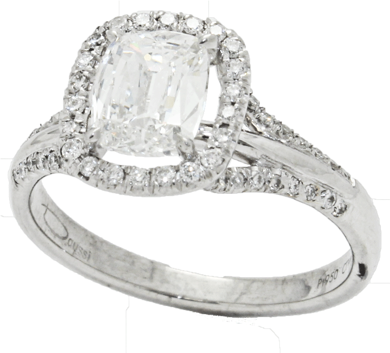 Cushion Cut Engagement Ring A Pawn Png Diamond Ring - Engagement Ring Clipart (800x1000), Png Download