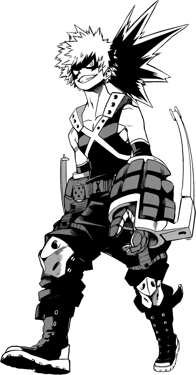 My Hero Academia - Bakugou Manga Clipart (634x1209), Png Download
