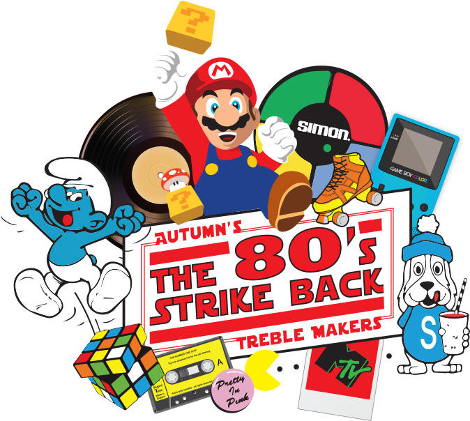 The 80's Strike Back - Cartoon Clipart (800x800), Png Download