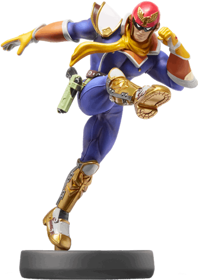 Interactive Figures - Super Smash Bros Amiibo Captain Falcon Clipart (600x600), Png Download