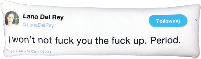 Lana Del Rey Tweet Pillow Clipart (720x720), Png Download