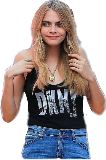 Caradelevingne Sticker - Blond Clipart (358x539), Png Download