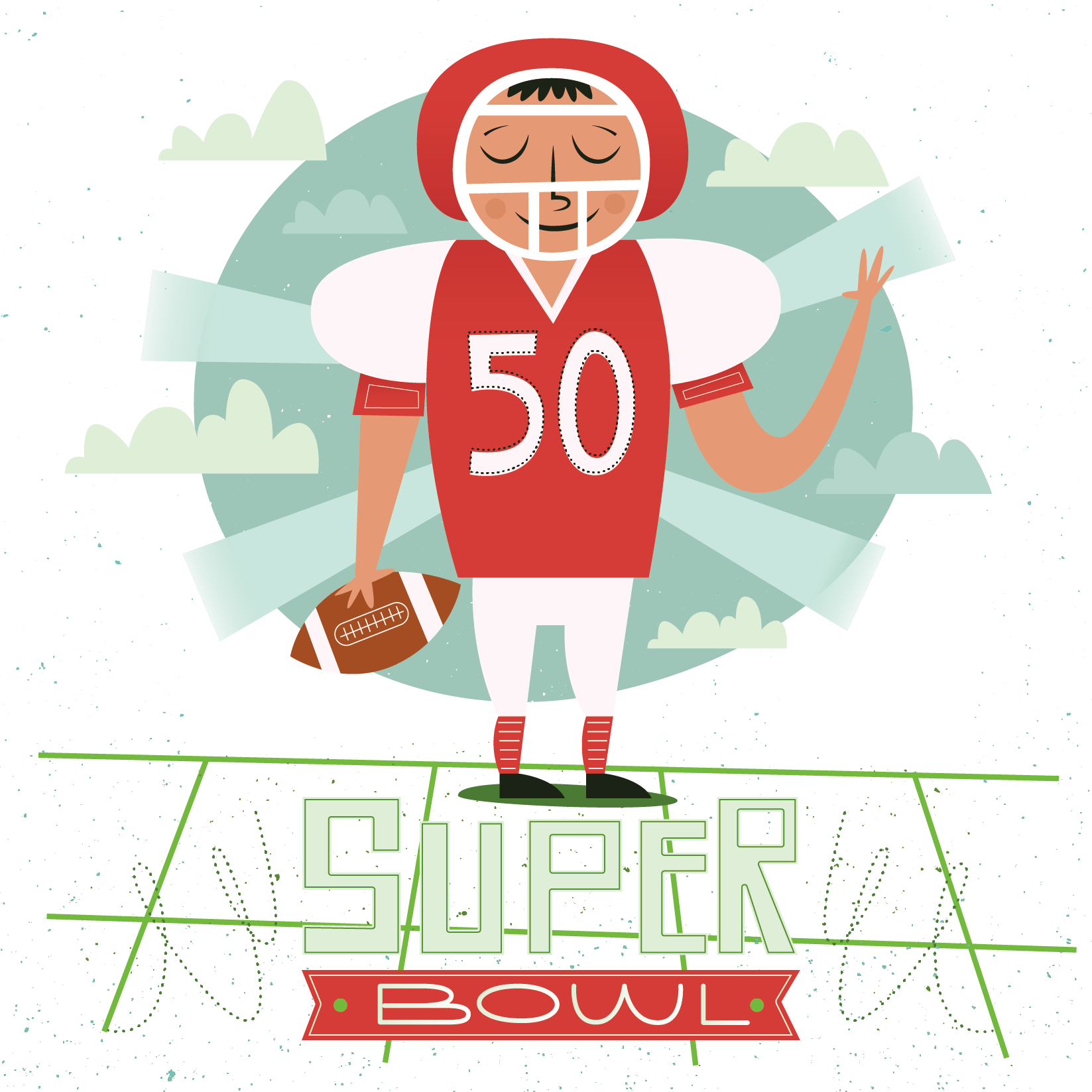 Helmet Material Football Nfl Bowl Hand American Clipart - อเมริกัน ฟุตบอล การ์ตูน - Png Download (1647x1647), Png Download