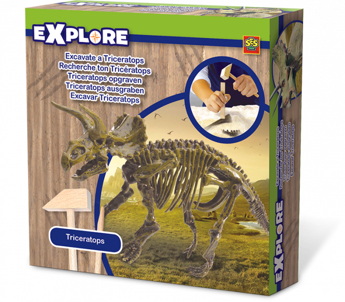 Explore Excavate A Triceratops - 8710341250287 Clipart (700x613), Png Download