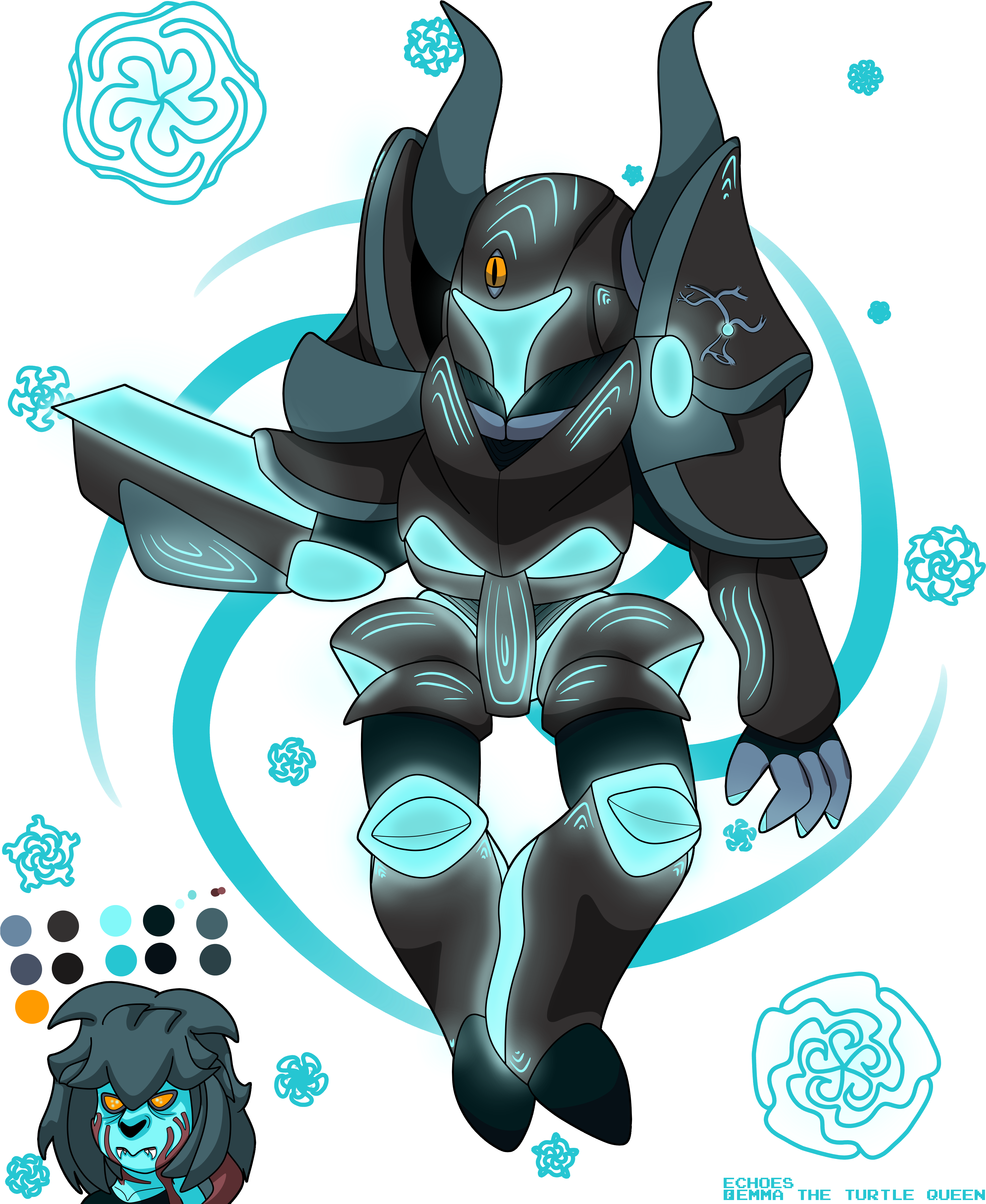 Black Knight And Dark Samus Fusion - Shovel Knight Metroid Clipart (4000x4900), Png Download