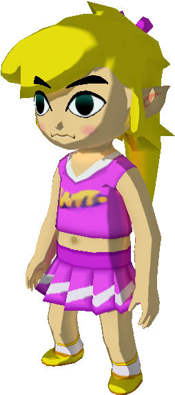 Cheerleader Link - Wind Waker Randomizer Models Clipart (450x700), Png Download