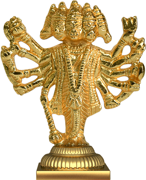 Panchmukhi Idol - Bronze Sculpture Clipart (592x592), Png Download