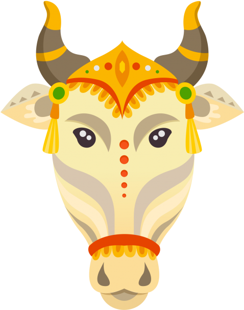 Cow Gau Mata Png Clipart (715x715), Png Download