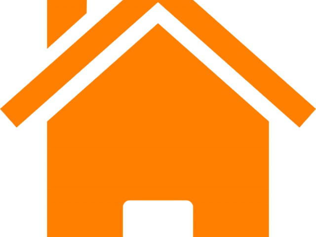House Clipart Orange - Gold House Clip Art - Png Download (640x480), Png Download