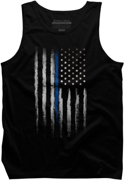 Usa Blue Line Flag - Active Tank Clipart (650x650), Png Download
