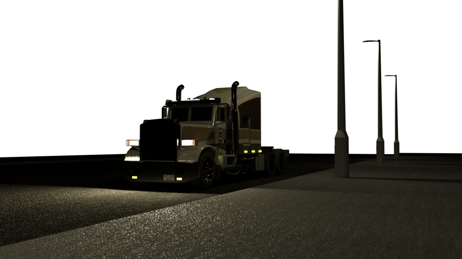 Semi Truck Royalty-free 3d Model - Trailer Truck Clipart (920x517), Png Download