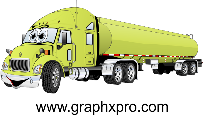 Semi Drawing Tanker Truck - Fun Facts On Human Heart Clipart (735x490), Png Download