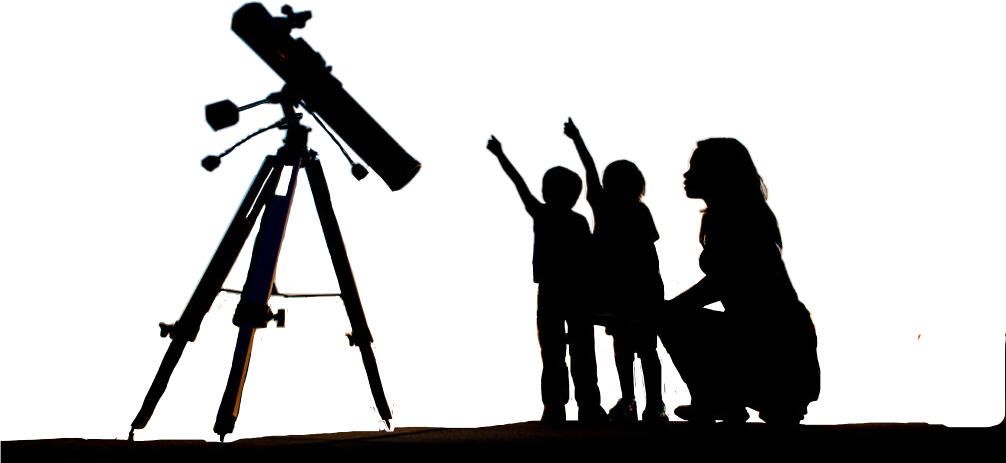 #family #silhouette #freetoedit - Stargazing With Kids Clipart (1006x463), Png Download