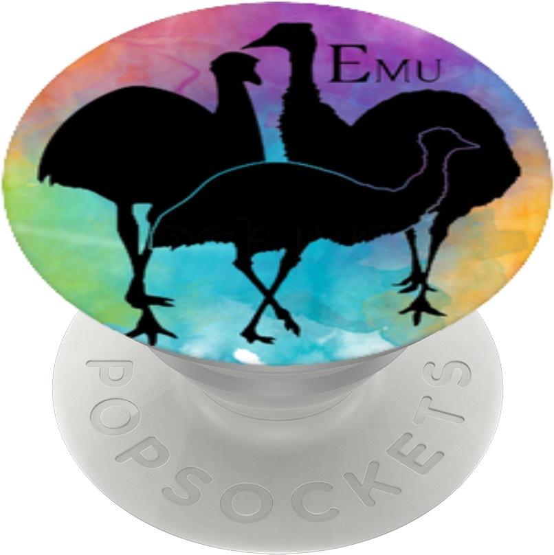 Emu Family, Popsockets - Silhouette Clipart (989x1000), Png Download