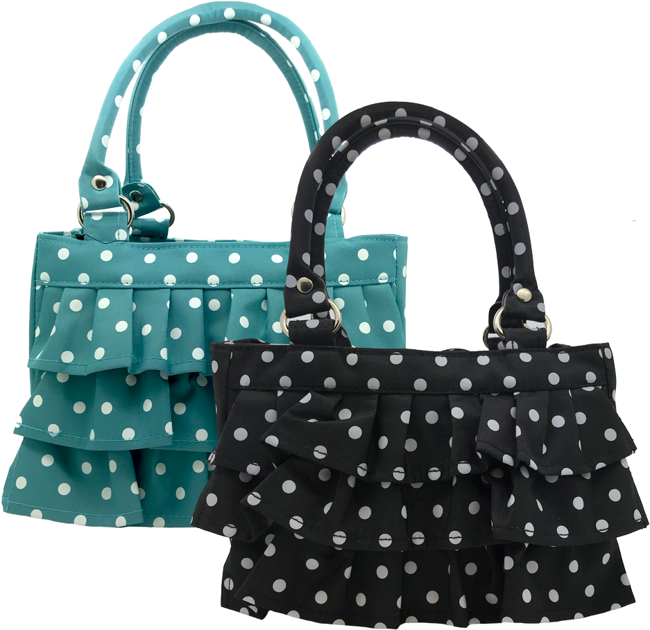 Polka Dot Ruffle Scripture Tote - Tote Bag Clipart (1000x1000), Png Download