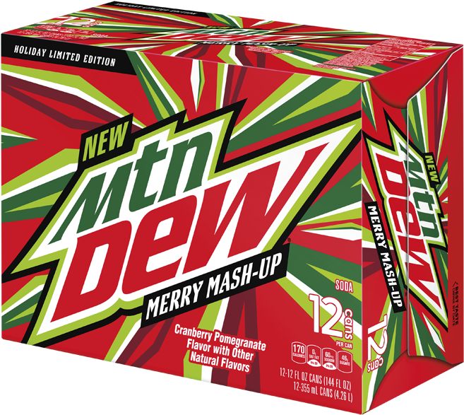 Mountain Dew Merry Mash-up Is Here For The Holidays - Mountain Dew Merry Mash Up Clipart (657x587), Png Download
