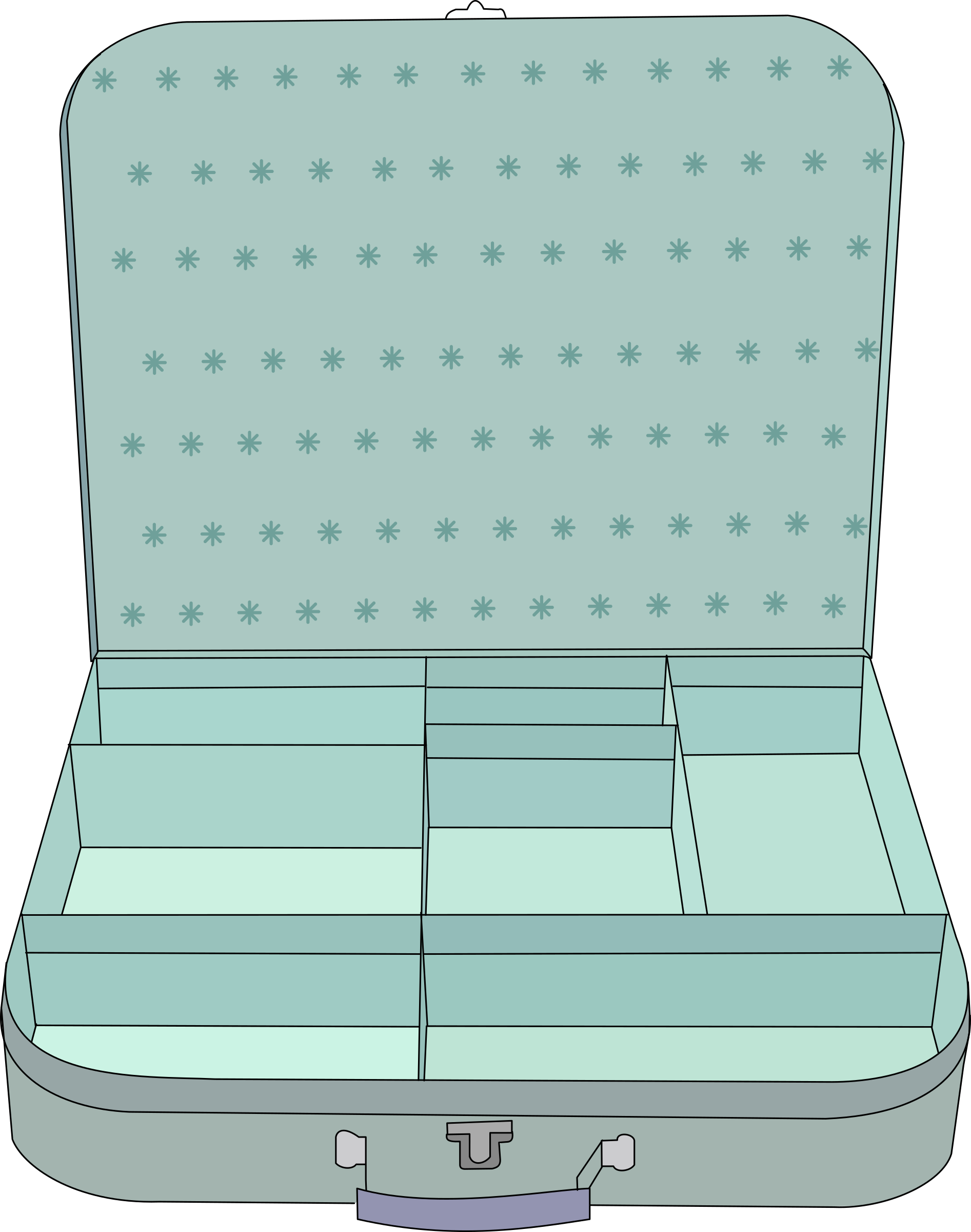 Open Suitcase Png Hd Transparent Open Suitcase Hd - Suitcase Openclipart (1893x2400), Png Download