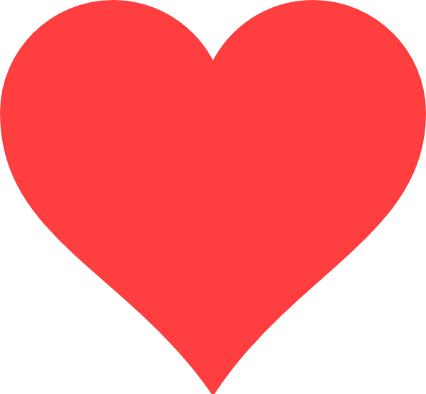 Salmon Heart Png - Red Heart Clipart (600x556), Png Download