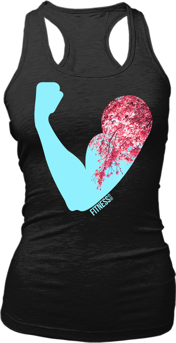 Arm Flex Png - Active Tank Clipart (620x1202), Png Download