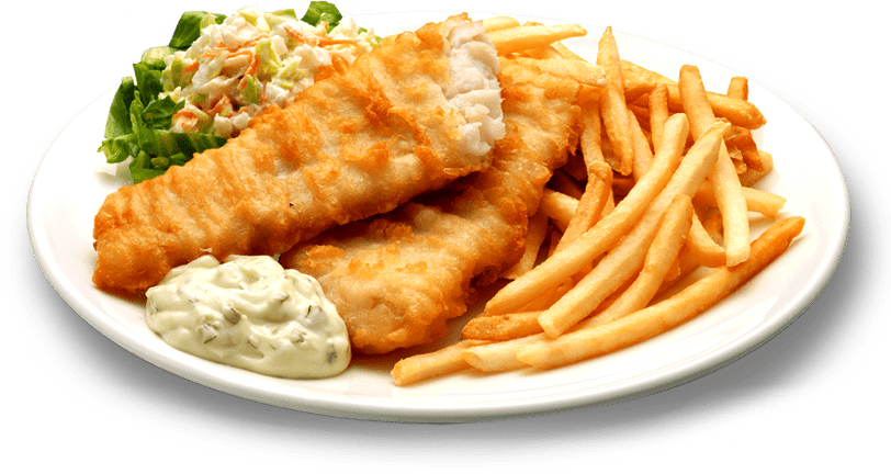 Benes Fish & Chips - Fish N Chips Png Clipart (812x432), Png Download