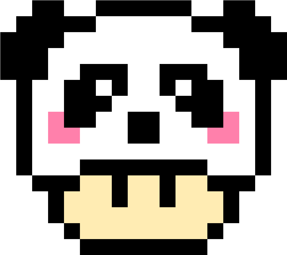 Panda Mario Mushroom - Pixel Art Champignon De Mario Clipart (1188x1080), Png Download