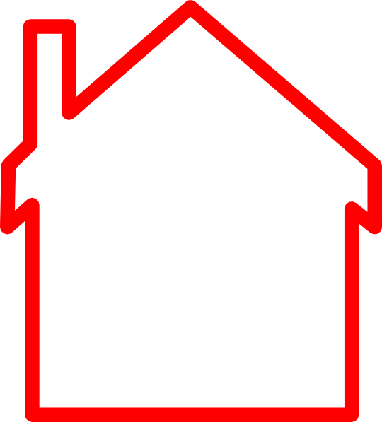 28 Collection Of Red House Outline Clipart - Clip Art - Png Download (540x597), Png Download