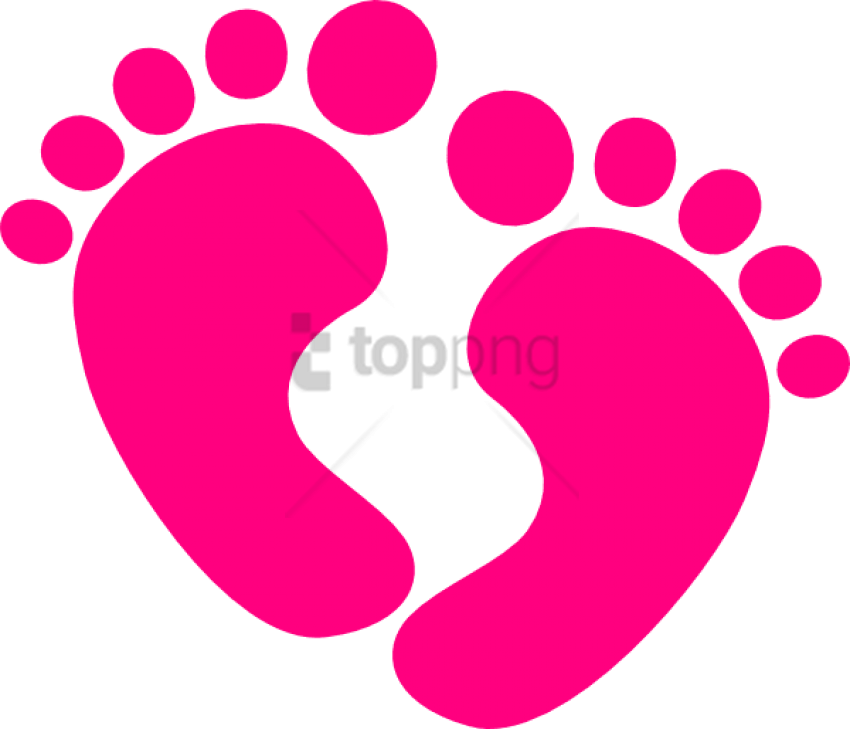 Free Png Feet Clipart Png Image With Transparent Background - Pink Baby Feet Clipart (850x729), Png Download