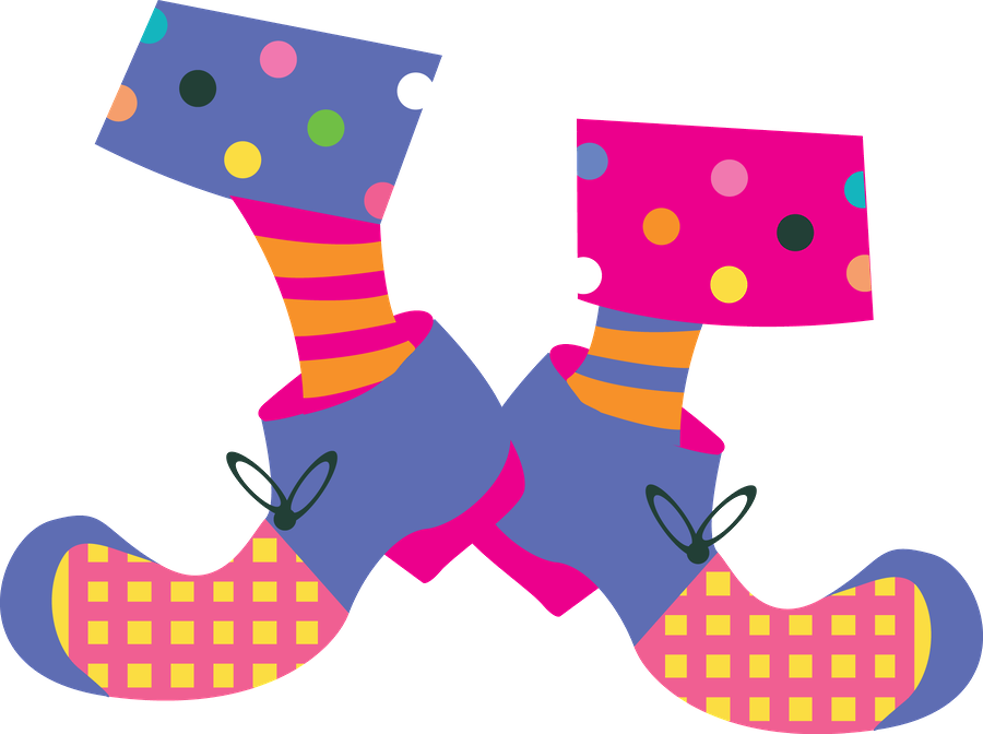 Clown Feet - Circus Invitations Clipart (900x672), Png Download