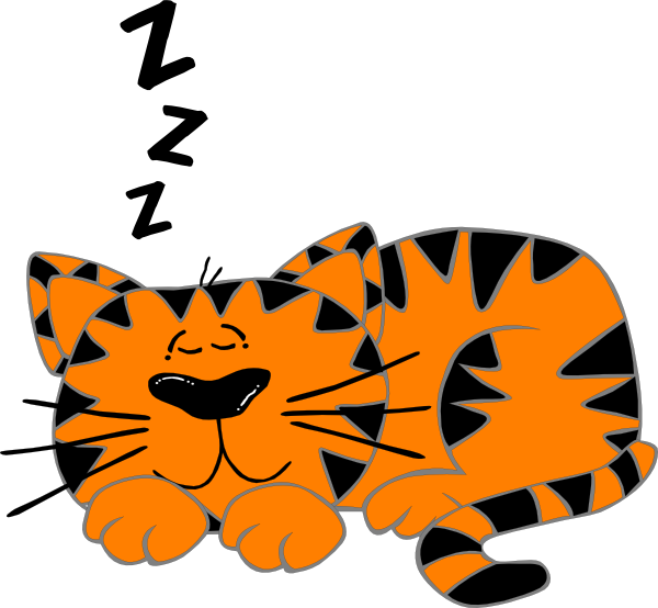 Cat Sleeping Svg Clip Arts 600 X 554 Px - Clipart Sleeping Cat - Png Download (600x554), Png Download
