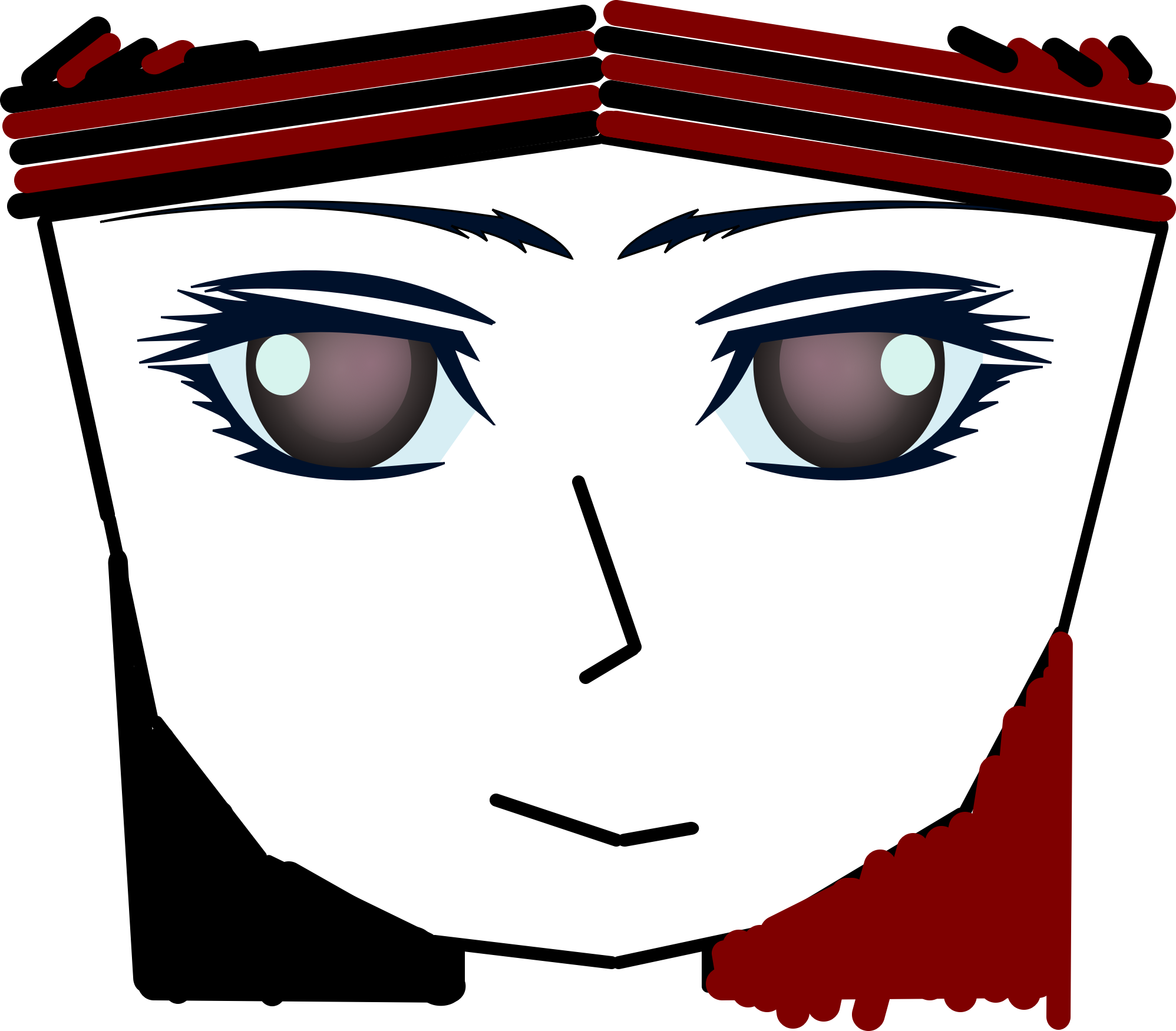 This Free Icons Png Design Of Anime Girl2 - Vector Anime Eye Png Clipart (1996x1750), Png Download