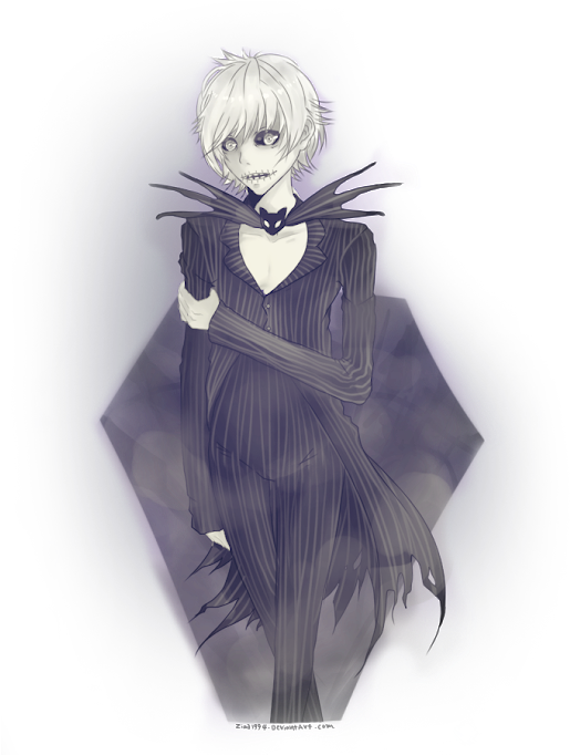 Anime Jack Skellington , Png Download - Jack Skellington Anime Version Clipart (515x682), Png Download