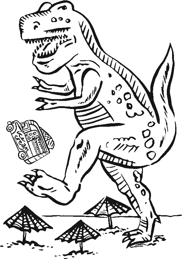 Jc-trex - Cartoon Clipart (587x834), Png Download