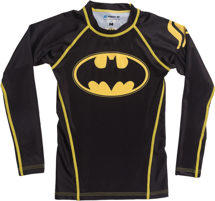 Детский Рашгард Fusion Batman - Batman - Bm Neon Distress Logo Clipart (701x656), Png Download