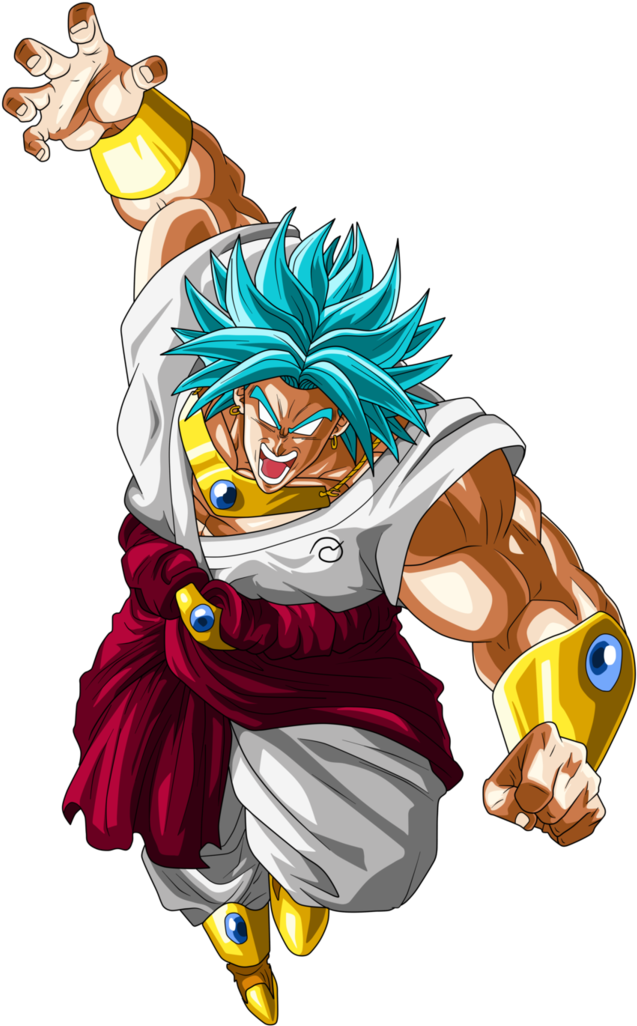 Dragon Ball Broly Png File - Dragon Ball Broly Ssj Blue Clipart (637x1026), Png Download