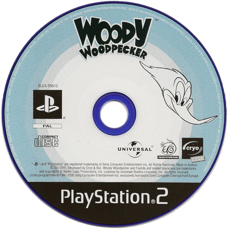 Woody Woodpecker Escape From Buzz Buzzard Park Ps2 - Gran Turismo 4 Ps2 Disc Clipart (799x802), Png Download