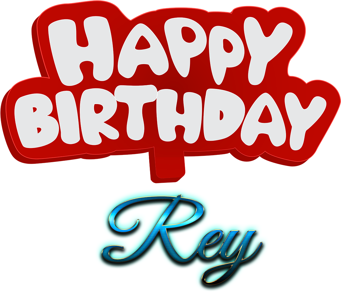 Rey Happy Birthday Name Logo - Happy Birthday Vijay Png Clipart (1334x1122), Png Download
