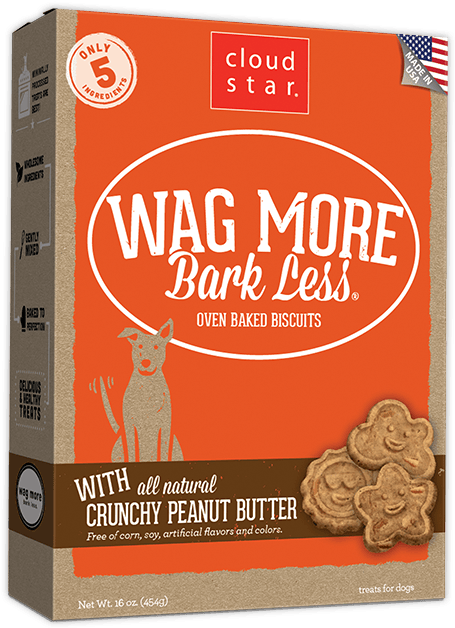 Cloud Star Wag More Bark Less Oven Baked Crunchy Peanut - Snack Clipart (650x650), Png Download