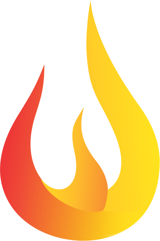 Logo Flame Bonfire - Llama Fuego Logo Png Clipart (509x768), Png Download