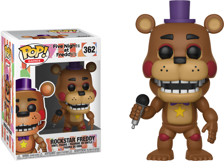 Pop Figure Five Nights At Freddy's Rockstar Freddy - Pop Do Five Nights At Freddy's Clipart (883x633), Png Download