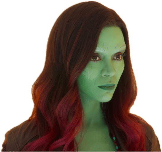 Gamora Transparent Png Images - Red Hair Clipart (591x559), Png Download