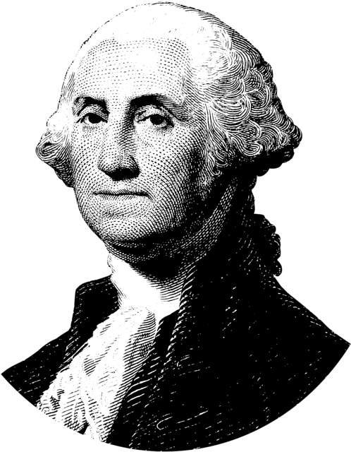 Click And Drag To Re-position The Image, If Desired - President George Washington Black And White Clipart (583x700), Png Download