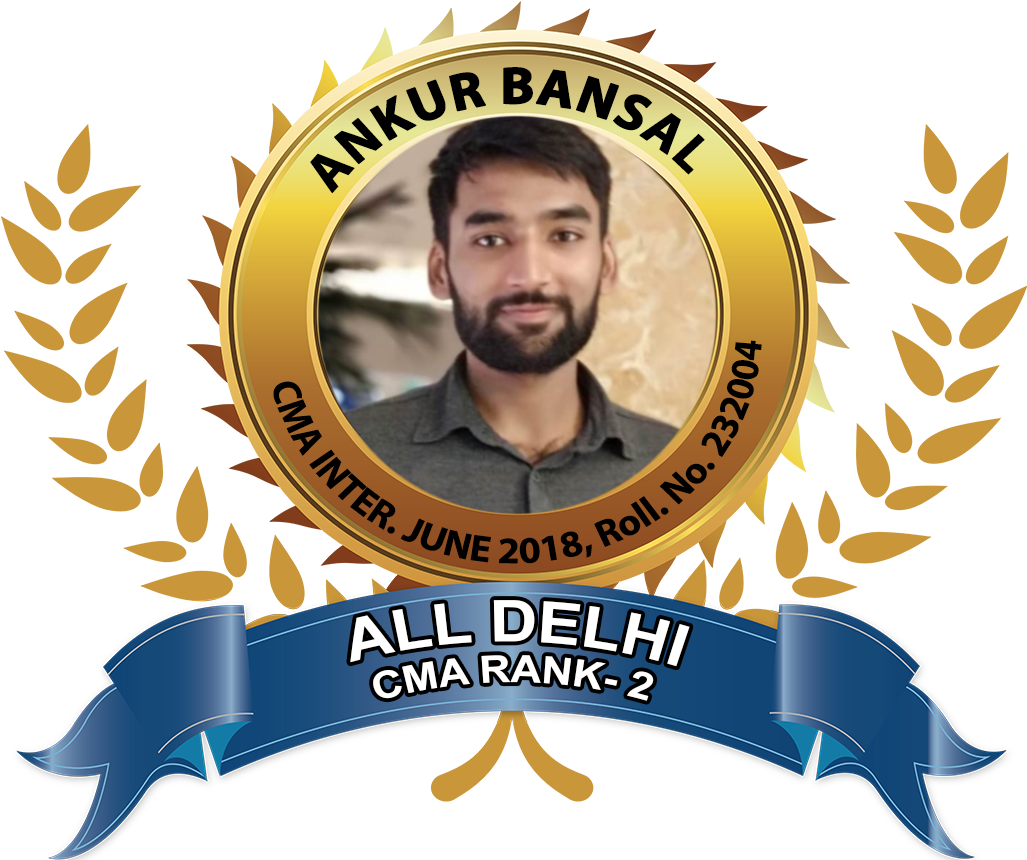 Current Top Rankers 2018 Ankur Bansal Cma Delhi Rank - Club De Tennis De Table Clipart (1085x890), Png Download