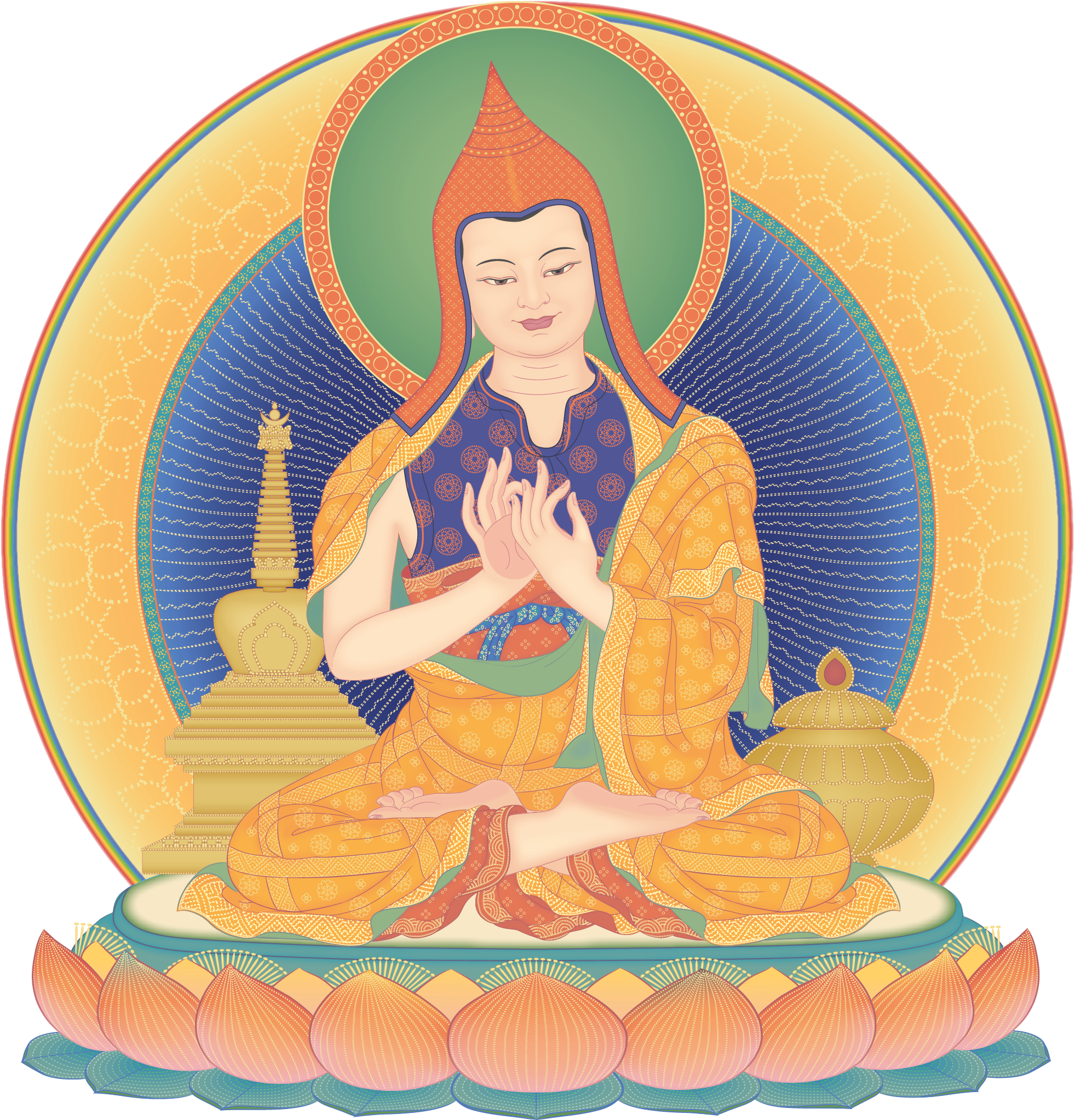 Atisha Buddhist Clipart (1963x2047), Png Download