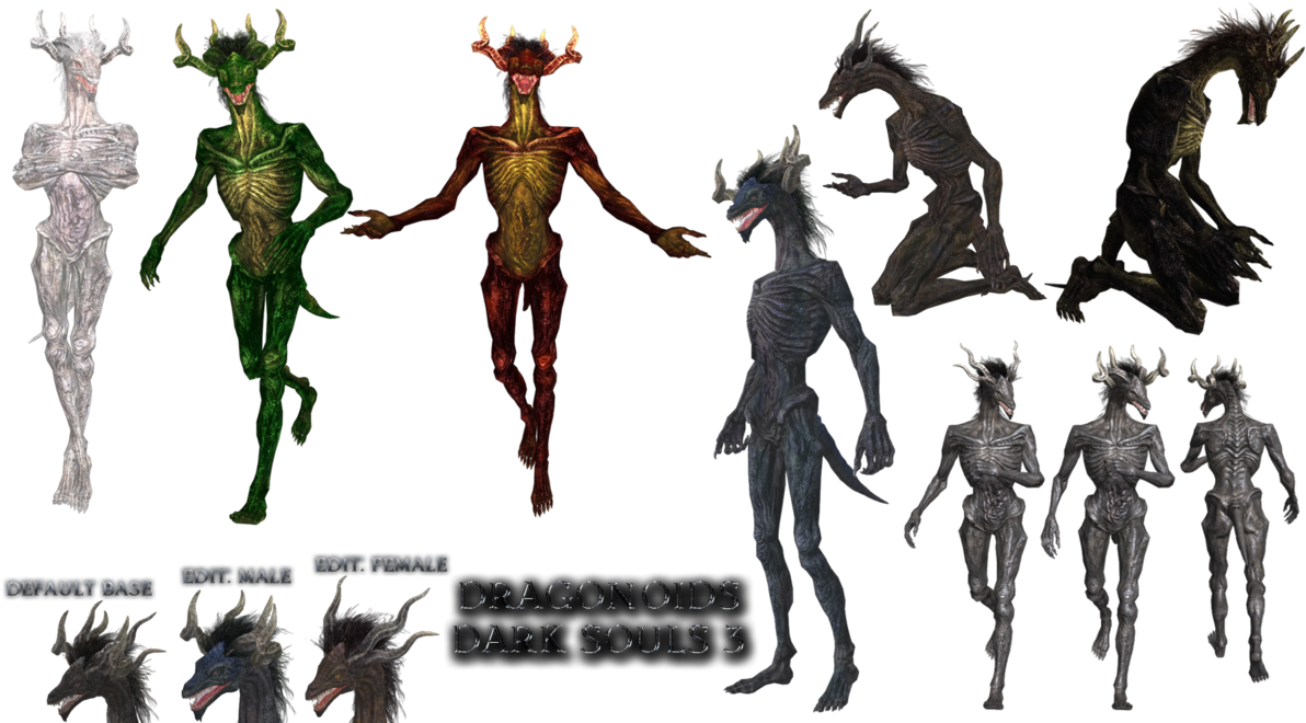 Dark Souls 3 Mods - Skyrim Dragonoids Clipart (1199x666), Png Download