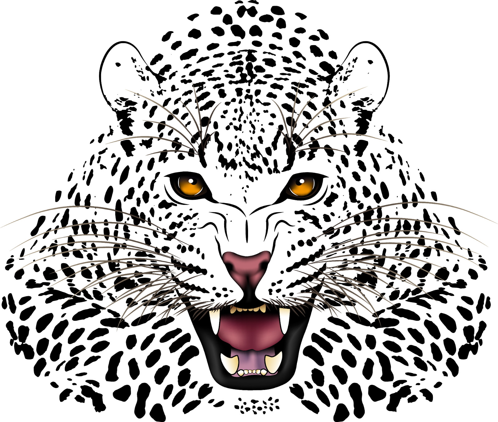 Leopard Cheetah Png - Vector Art Free Clipart (1600x1357), Png Download