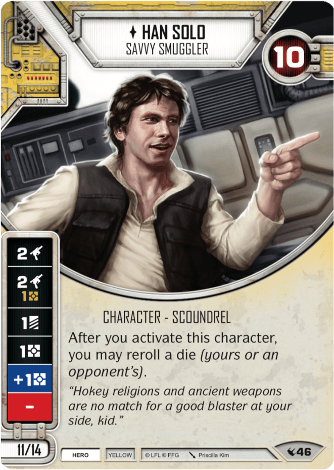 Han Solo Savvy Smuggler - Star Wars Destiny Luke Starter Clipart (724x1000), Png Download