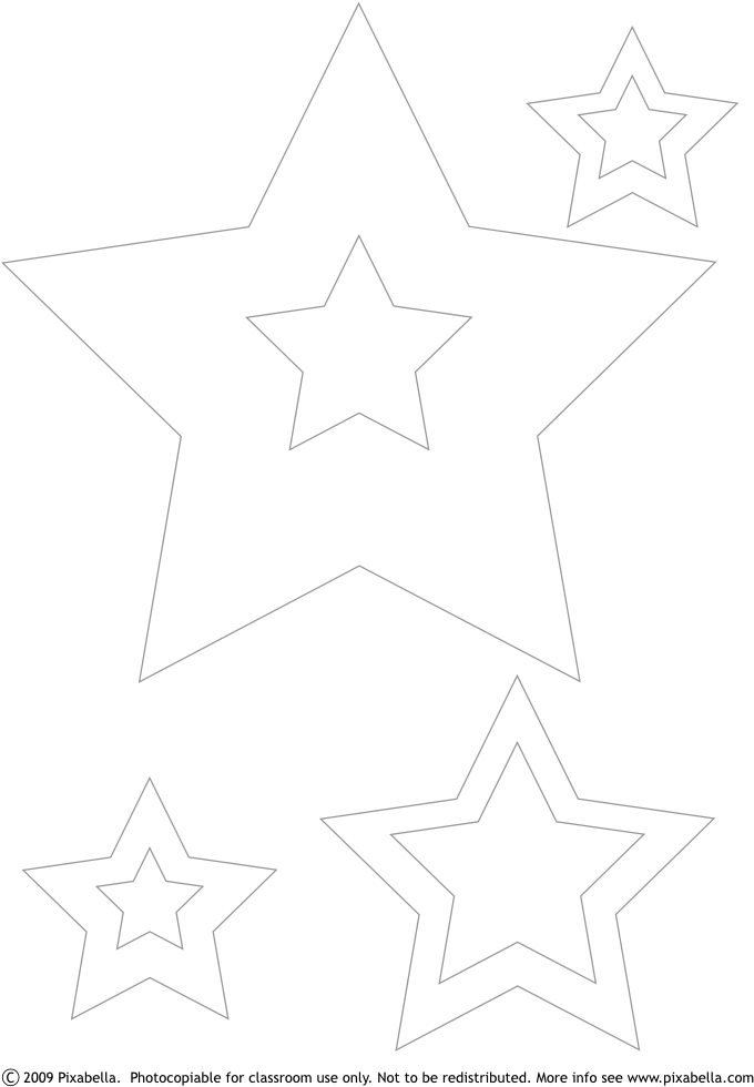 Free Printable Color Stars Shapes Trials Ireland - Drawing Clipart (765x990), Png Download