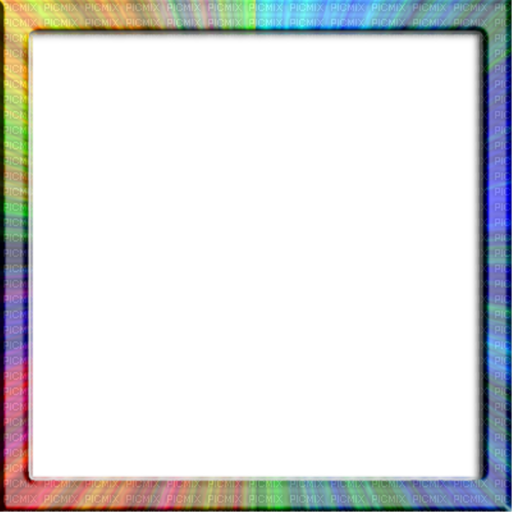 Rainbow Border Transparent - Transparent Background Square Frame Png Clipart (1024x1024), Png Download