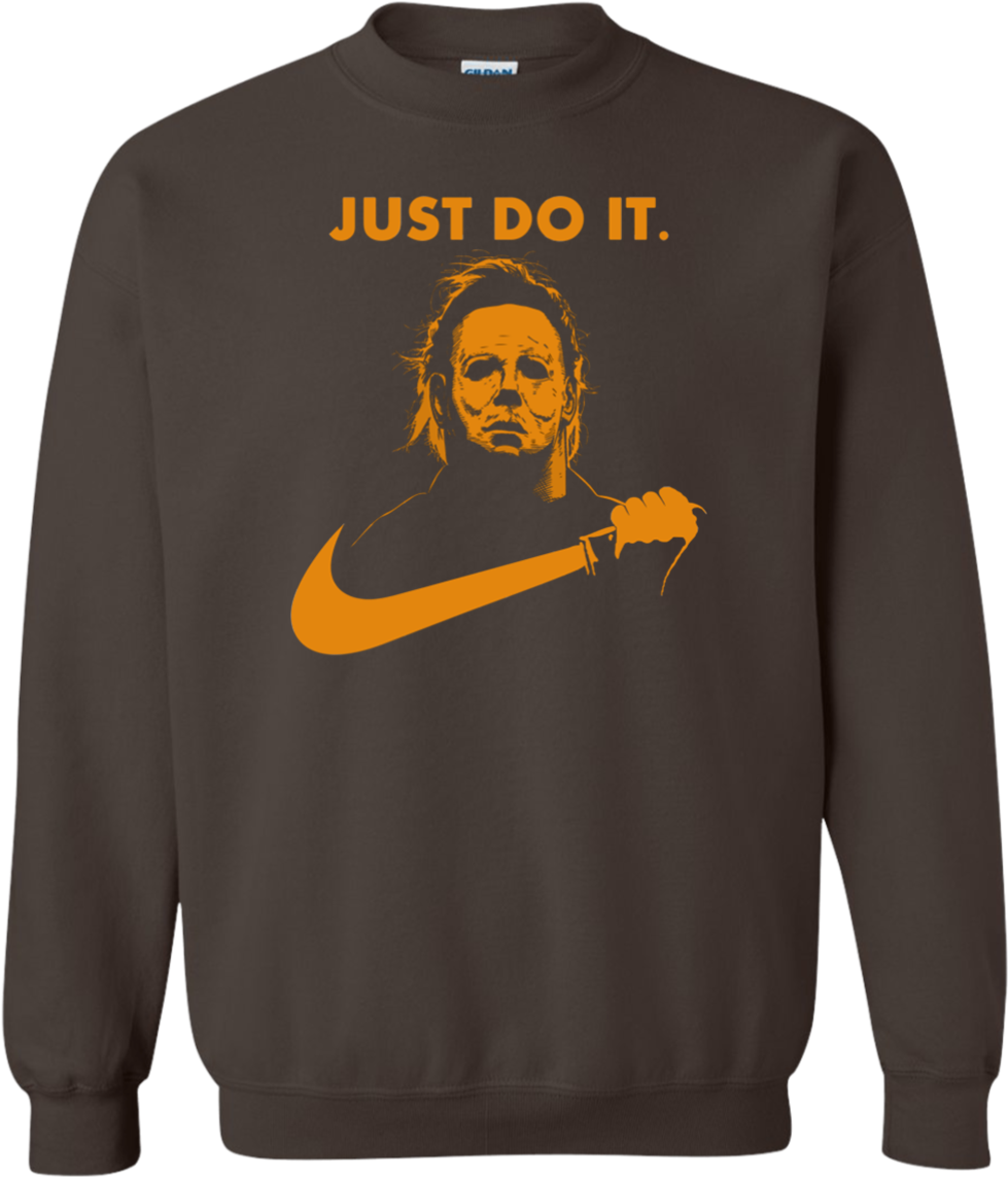 Image 98 Michael Myers Halloween Just Do It Sweater - Michael Myers Just Do It Shirt Clipart (1155x1155), Png Download